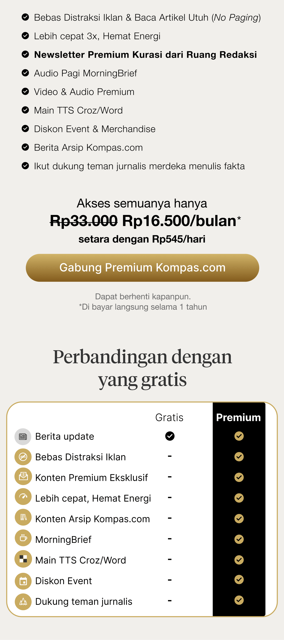 Promo berlangganan Kompas Plus